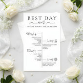 Best Day Ever | Minimalist Wedding Itinerary Flyer