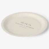 BEST DAY EVER! Modern Minimal Beige Wedding Papieren Bordje (Gekanteld)