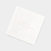 BEST DAY EVER! Modern Minimal Wedding Folie Servetten (Links)