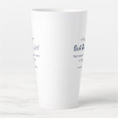 Best Day Ever Navy Blue Elegant Wedding Trendy Latte Mok (Voorkant)