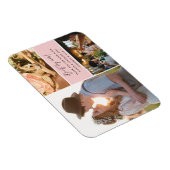 Best Day Ever Photo Collage Pink Thank You Magneet (Rechterzijde)