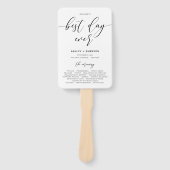Best Day Ever Rustic Wedding Program Handfans Handwaaier (Voorkant)