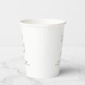 Best Day Ever Sage Green Weddenschap Paper cup Papieren Bekers (Rechts)