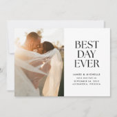 Best Day Ever Wedding Announcement Aankondiging (Voorkant)