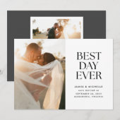 Best Day Ever Wedding Announcement Aankondiging (Voorkant / Achterkant)