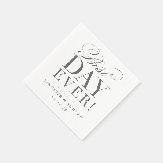 Best Day Ever Wedding Napkin Servetten (Hoek)