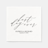 Best Day Ever Wedding Napkins Servet (Voorkant)