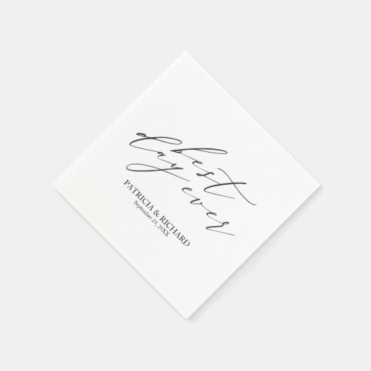 Best Day Ever Wedding Napkins Servet (Hoek)