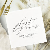 Best Day Ever Wedding Napkins Servet