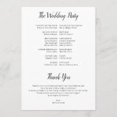 Best Day Ever Wedding Timeline Program Programmakaart (Achterkant)