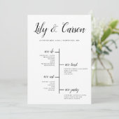 Best Day Ever Wedding Timeline Program Programmakaart (Staand voorkant)