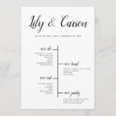 Best Day Ever Wedding Timeline Program Programmakaart (Voorkant)