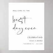 Best Day Ever Wedding Welcome Sign Poster (Voorkant)