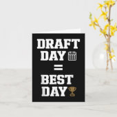 Best Day Fantasy Football Draft Day Celebration T- Kaart (Gele Bloem)