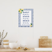 Best Day Wedding Date Yes Day Mediterranean Poster (Keuken)