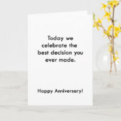 Best Decision Jubileum Kaart (Gele Bloem)