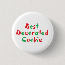 "Best Decorated Cookie"-onderscheidingsprijs Ronde Button 3,2 Cm