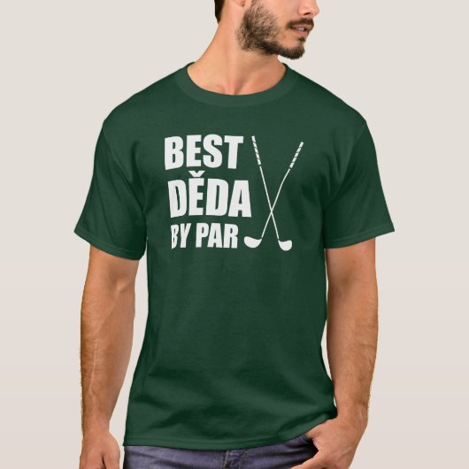 Best Deda by Par Czech Grandpa Golf T-shirt (Voorkant)