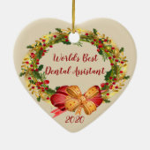 Best Dental Assistant Antiek Wreate Kerstmis Keramisch Ornament (Achterkant)
