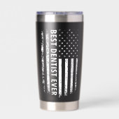 Best Dentist Ever Gift Funny Dentist Appreciation Geïsoleerde Drinkbeker (Achterkant)