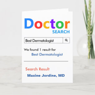 Best Dermatologist Search Bedankkaart