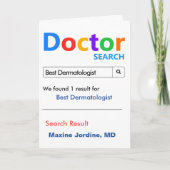 Best Dermatoloog Search Bedankkaart (Voorkant)