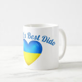 Best Dido Grandpa Ukraine Flag Heart Mok (Voorkant rechts)