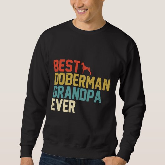 Best Doberman Grandpa Ever Retro Trui (Voorkant)