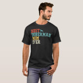 Best Doberman Mam ooit Retro T-shirt (Voorkant volledig)