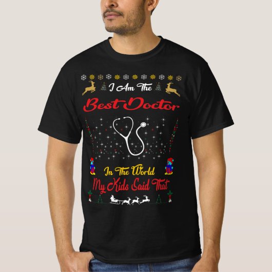 Best Doctor Christmas T-shirt (Voorkant)