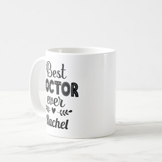 Best Doctor Ever Appreciation Cadeaubon Koffiemok (Voorkant links)