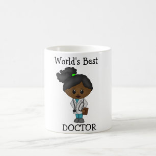 Best Doctor in de wereld - Cute Black Vrouw Brunet Koffiemok
