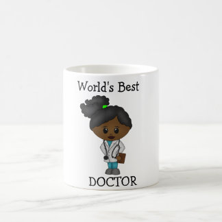 Best Doctor in de wereld - Cute Black Vrouw Brunet Koffiemok