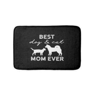 Best Dog and Cat Mam Gift Cute Crazy Cat Lady Dog Badmat