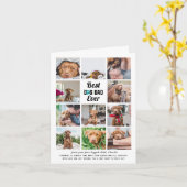 Best Dog Dad | 11 Fotocollage-Vaderdag Kaart (Gele Bloem)