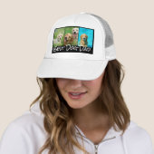 Best Dog Dad 3 Photo Collage Trucker Hat Trucker Pet (In situ)
