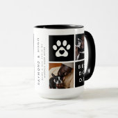 Best Dog Dad 4 x Photo Collage Grid Mok (Voorkant rechts)