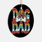 Best Dog Dad Basset Hound Hondenliefhebbers Keramisch Ornament (Rechts)