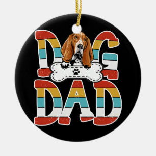 Best Dog Dad Basset Hound Hondenliefhebbers Keramisch Ornament