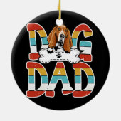 Best Dog Dad Basset Hound Hondenliefhebbers Keramisch Ornament (Achterkant)