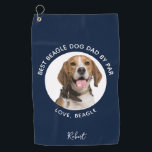 Best Dog Dad beroemd gemaakt door Far Pet Beagle Golfhanddoek<br><div class="desc">Show uw liefde voor uw harige beste vriend op de golfbaan met onze aanpasbare foto golfhanddoek! Met een schattige hondenfoto kan deze golfhanddoek gemakkelijk worden gepersonaliseerd met een foto van uw eigen geliefde hondenmetgezel. Bovendien kun je het extra speciaal maken door je favoriete "vader"-naam te kiezen, zoals "Best Beagle Dog...</div>