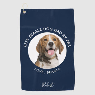Best Dog Dad beroemd gemaakt door Far Pet Beagle Golfhanddoek