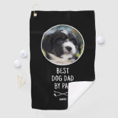 Best Dog Dad beroemd gemaakt door Par Vaderdag Cus Golfhanddoek (Insitu)