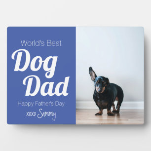 Best Dog Dad Blue Photo Fotoplaat