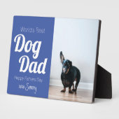Best Dog Dad Blue Photo Fotoplaat (Zijkant)