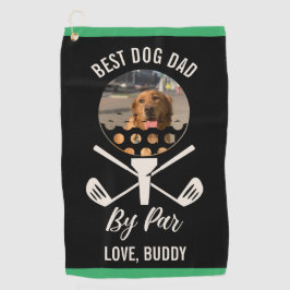 Best Dog Dad by Par Custom Dog Foto Vaderdag Golfhanddoek