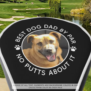 BEST DOG DAD BY PAR Foto Grappige aangepaste kleur Golfheadcover