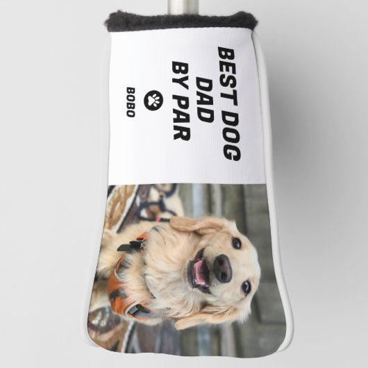 Best Dog Dad by Par Pet Dog Photo Paw Print Golfheadcover (Draai 90)