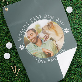 Best Dog Dad by Par Photo Golfhanddoek