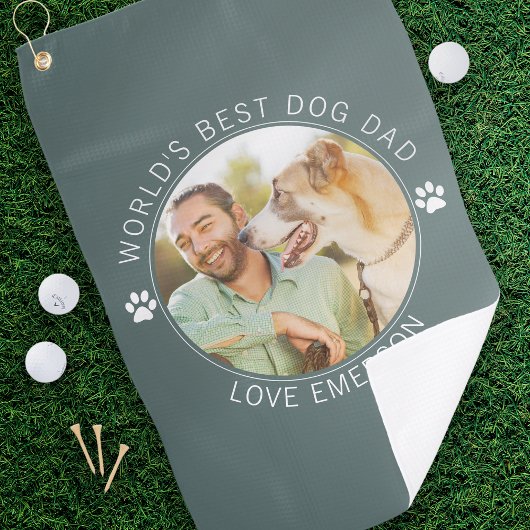 Best Dog Dad by Par Photo Golfhanddoek